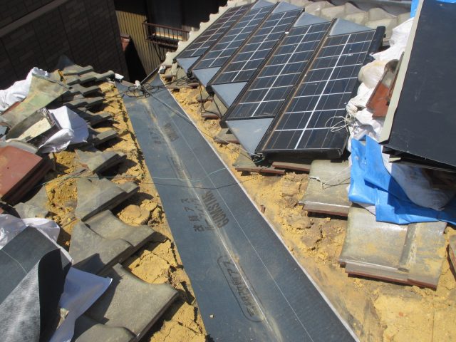 播磨町のルーフィング設置